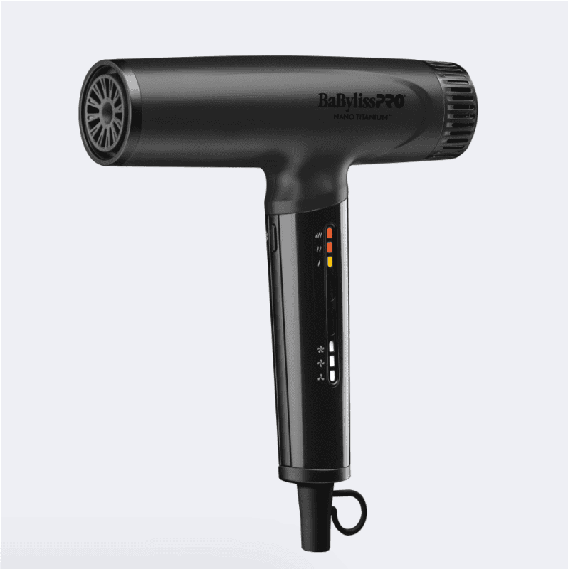 babylisspro nano titanium light hairdryer (matte black)