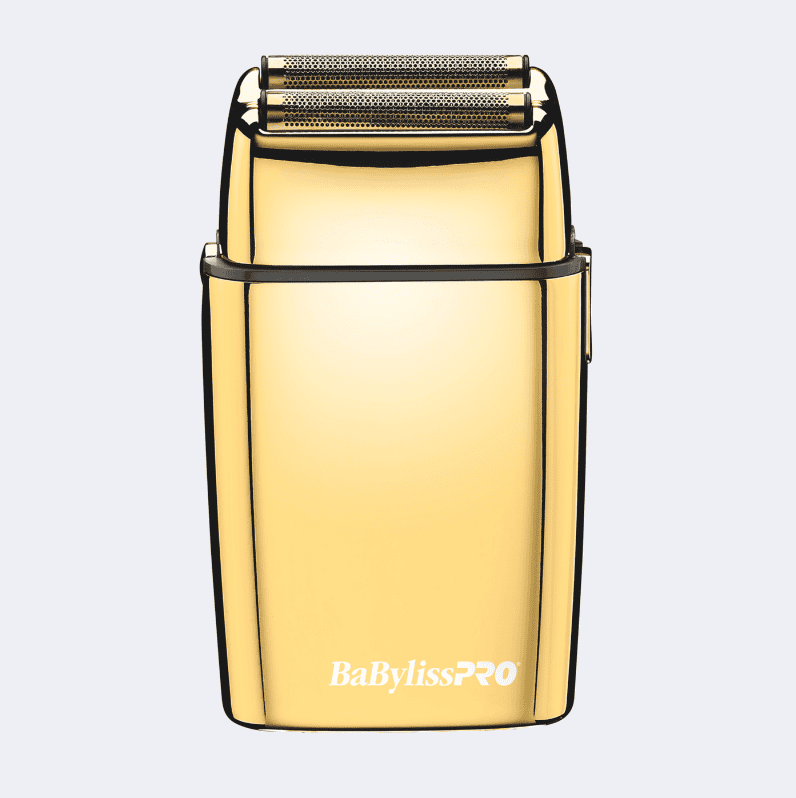 babylisspro foilfx cord/cordless metal double foil shaver (gold)