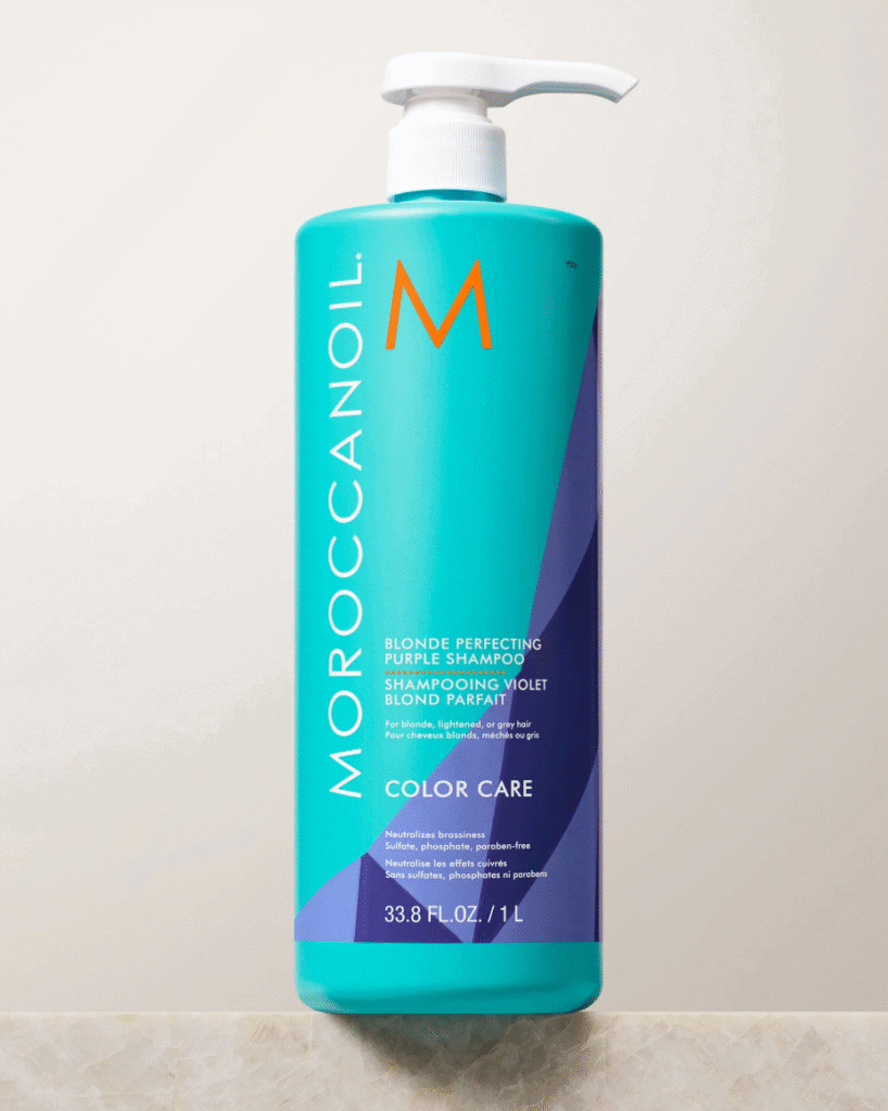 moroccanoil blonde perfecting purple shampoo (1l)