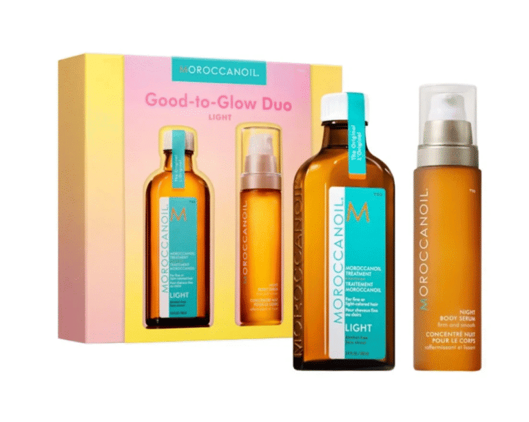 moroccanoil duo éclat cheveux et corps "good to glow" traitement