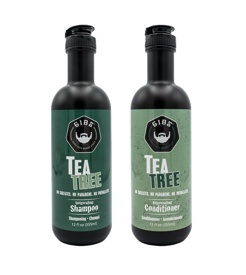 gibs duo shampooing et revitalisant tea tree (355ml)