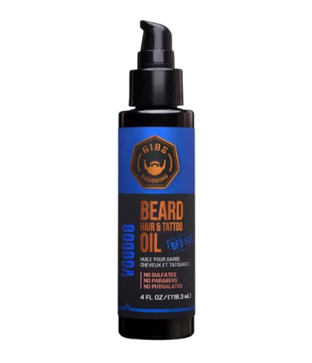 gibs huile pour barbe, cheveux et tatouage "voodoo prince bleu"